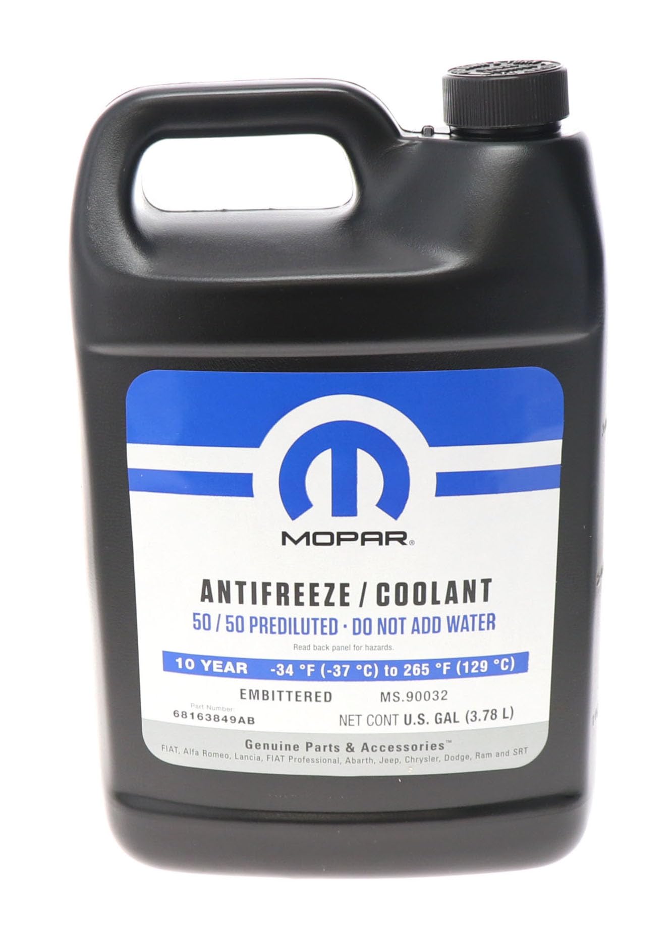 Mopar 10 Year/150,000 Mile Coolant 50/50 Premixed | Genuine 10 Year / 150,000 Mi