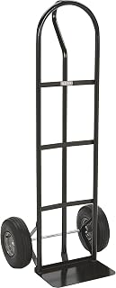 Ironton Steel Hand Truck, 600-Lb. Capacity, 10in. Pneumatic Tires | Heavy-duty frame, P-style handle, 14in. x 8.5in. toe plate, Controlled handling, Smooth travel over uneven floors