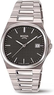 BOCCIA TITANIUM 3657-04 Men's Titanium Watch, All Titanium, Hypoallergenic Metal, Silver/Gray, German Watch, 2023SS