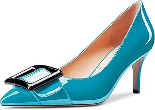 Castamere Women's Stiletto Medium Heel Closed Toe Pumps Slip-on Dress Cute Shoes 6.5 cm Heels