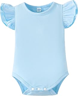 Magic Park 0-24M Infant Girl Ruffle Romper Baby Cotton Bodysuit