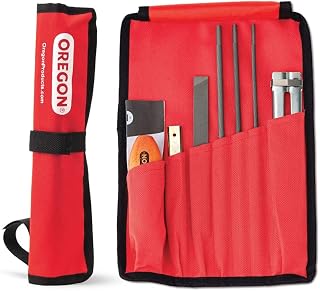 Oregon Universal Chainsaw Field 7 PIece Sharpening Kit | Includes 5/32", 3/16", 7/32" Round Files, Flat File, Handle, Filing Guide and Travel Pouch