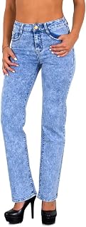 ESRA G200 Women's Straight, High-Rise Stretch Jeans