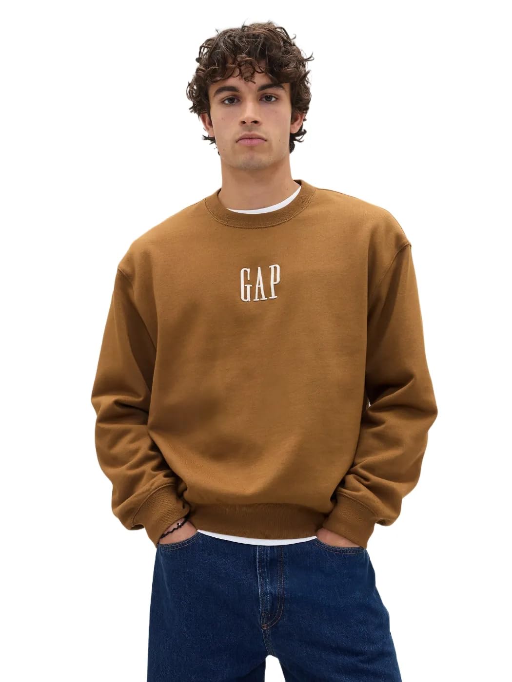 Gap Men's Crewneck Fleece Sweatshirt with Logo