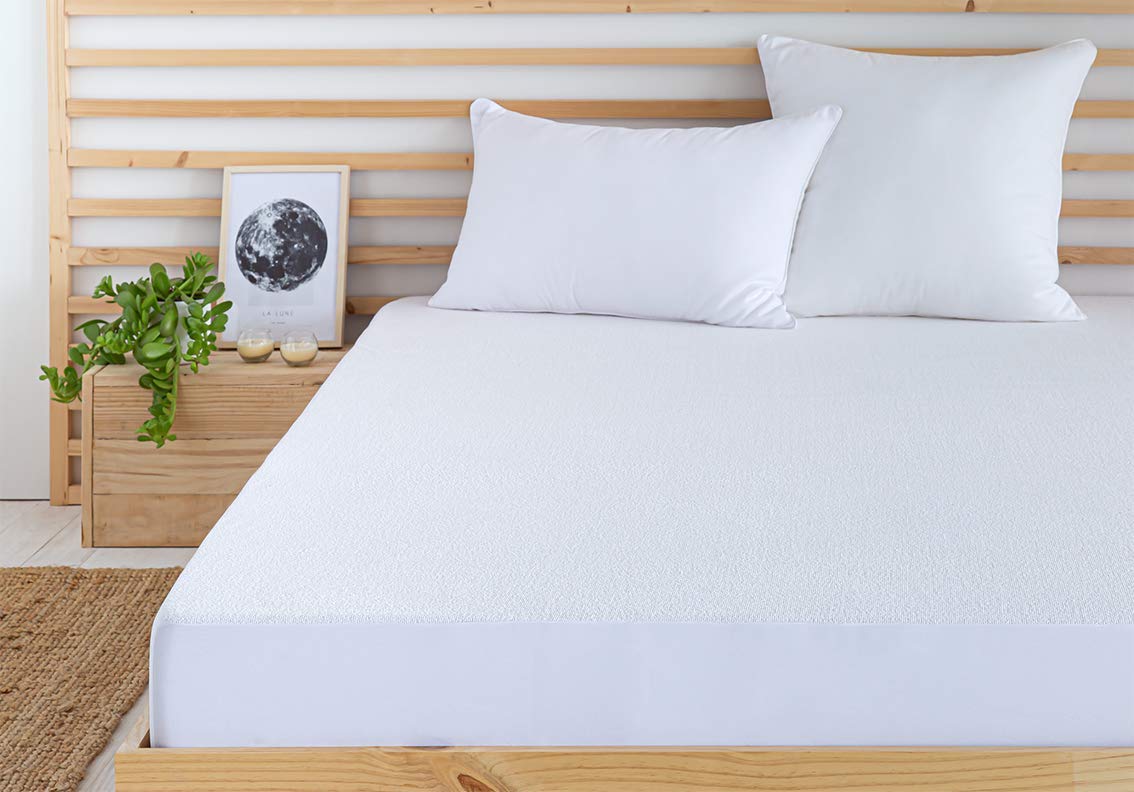 Todocama - Terry Towelling Mattress Protector Waterproof and Breathable Adjustab