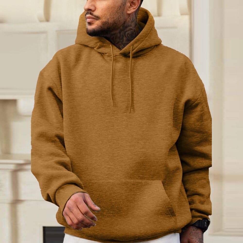 Men's & Women's Cotton Polar Hoodie - Drawstring Hood, Long Sleeve Casual Sweats