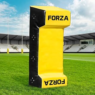 FORZA Rugby Tackle Shield with Double Wedge – Rugby Training Pad with Padded Handles, High Density Foam Core & 615gsm Cover – Junior or Senior – Yellow, Red, Blue or Black