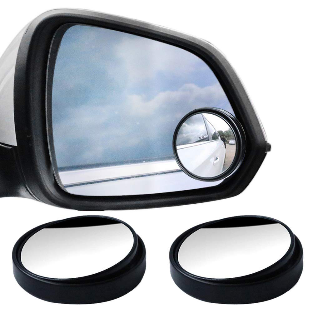 SUMAJU 2 Pcs Blind Spot Mirrors 360° Rotate Round HD Glass | Adjustable Automoti