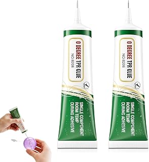 Squishy Glue, Clear Silicone Repair Adhesive | Fast Bond Flexible Waterproof Glue for Silicone Rubber, TPU TPR TPE, Models &amp; DIY Crafts (2PCS,20ml)