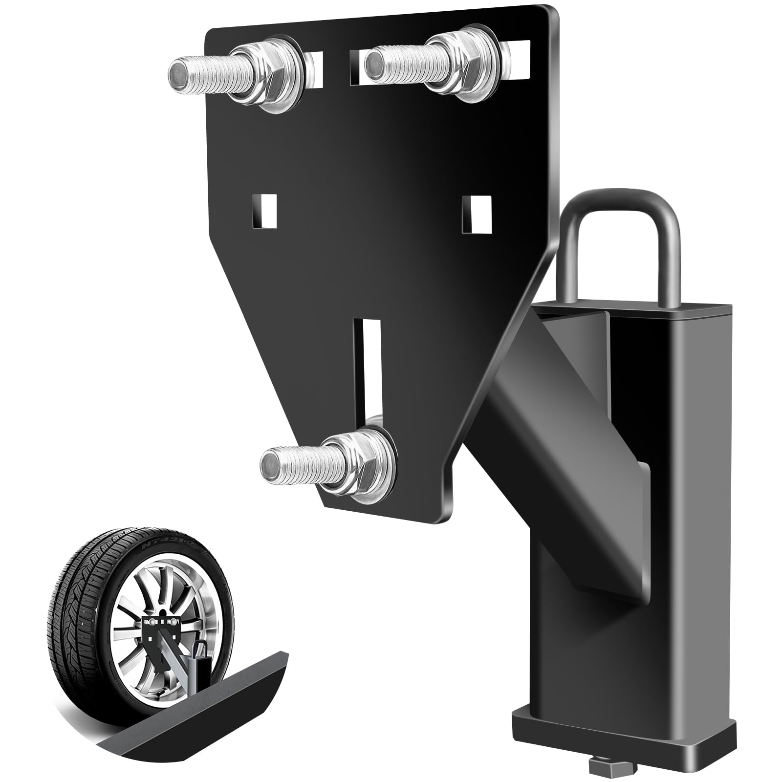 toolhoper Stake Pocket Spare Tire Mount, Trailer Spare Tire Mount Fit 4 5 6 8 Lu