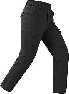 Mens Hiking Pants Waterproof Cargo Work Pants Lightweight Nylon Quick Dry Outdoor Travel Pants 6 Pockets