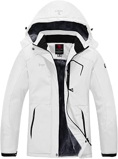 YSENTO Women's Winter Jacket Waterproof Soft Shell Warm Fleece Jacket with Removable Hood