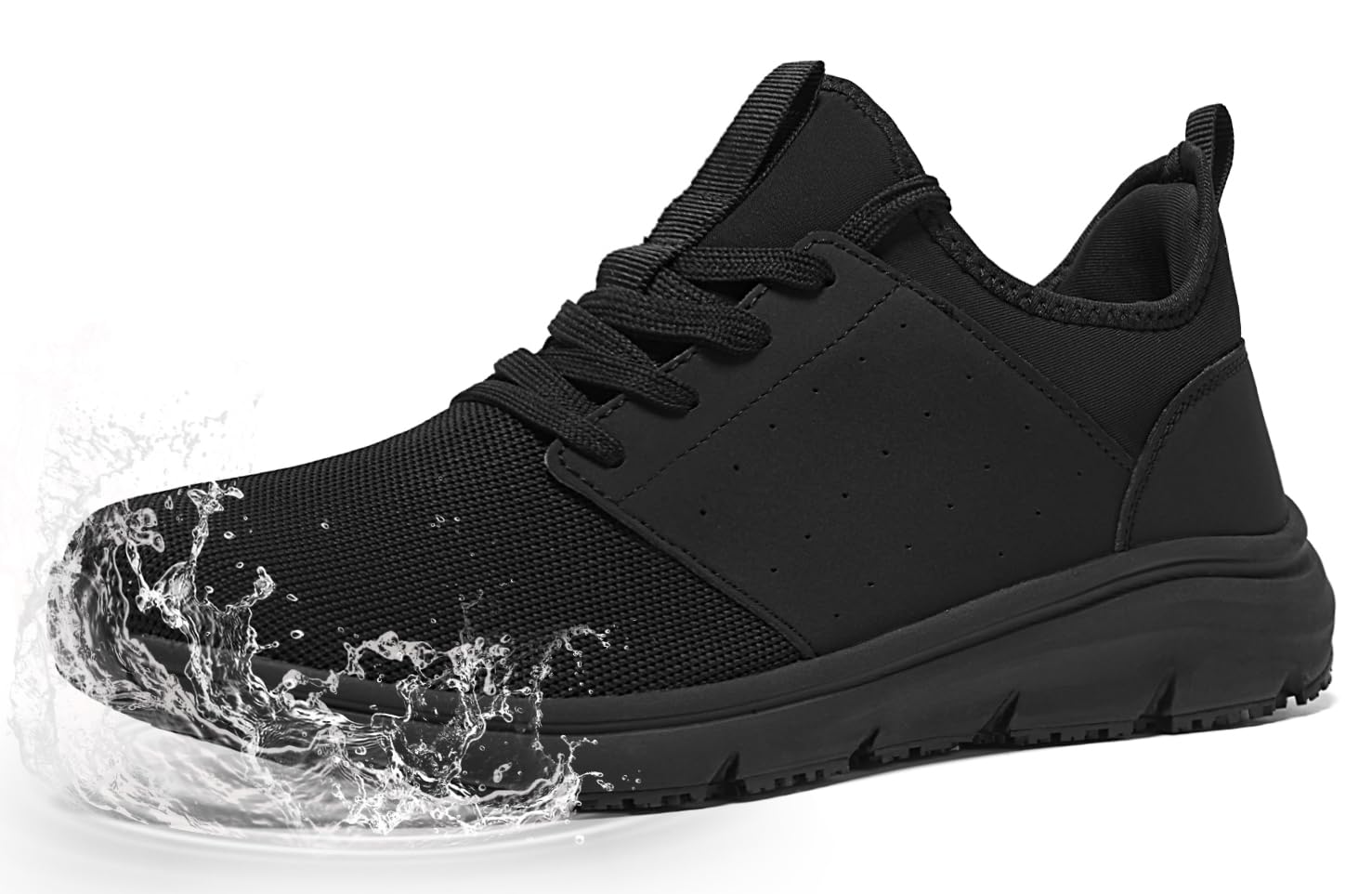 Non Slip Waterproof Shoes for Men Slip On Work Trainers Food Service Restaurant 