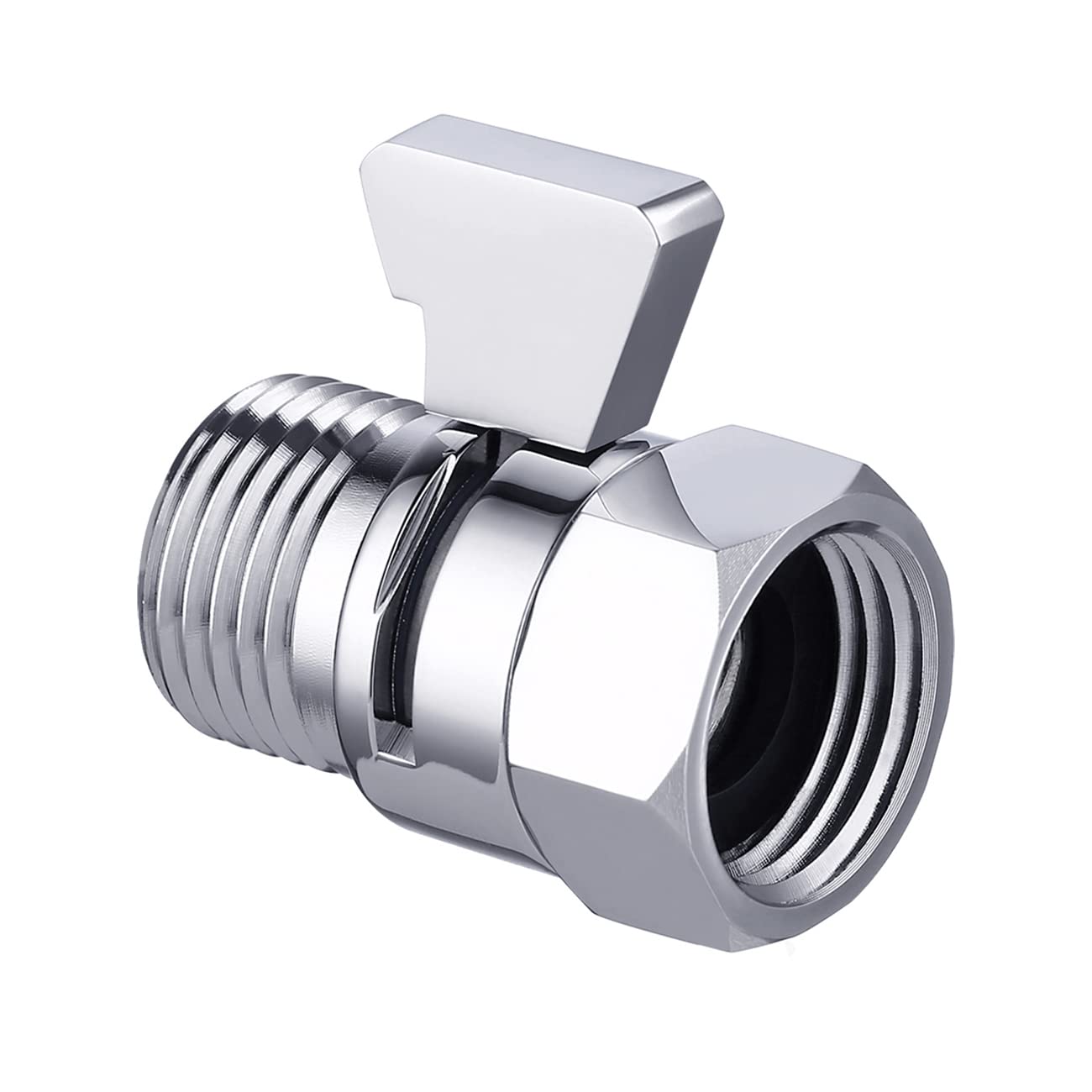 KES Shut-Off Valve Shower Head Brass with Metal Handle G1/2 | Shower Flow Contro
