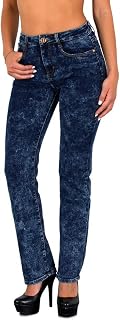 ESRA G200 Women's Straight, High-Rise Stretch Jeans