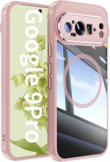 Magnetic Case with Clear Back for Google Pixel 9 Pro, Fit for MagSafe