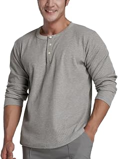 Muscle Alive Men's Basic Long-Sleeved T-Shirt Waffle Sweatshirt Lose Weight Training Sweater Sweater Crew Neck