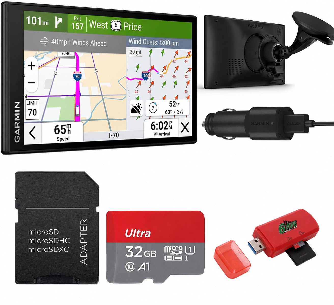 Garmin dēzl OTR620 6" Truck GPS Navigator Bundle | For Commercial Truck Navigati