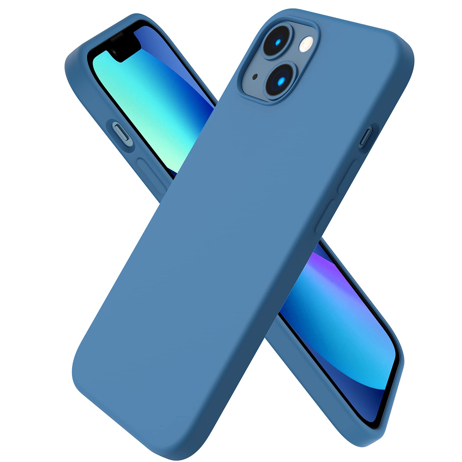 ORNARTO for iPhone 13 Case 6.1", Slim Liquid Silicone Case Cover