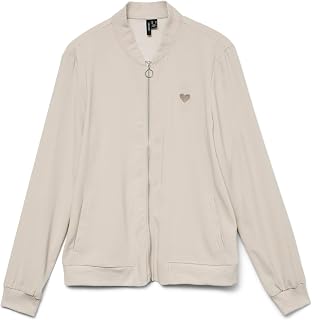 VERO MODA Women's Suit Jacket Fly Away Collar Zip Lightweight Jacket Versatile