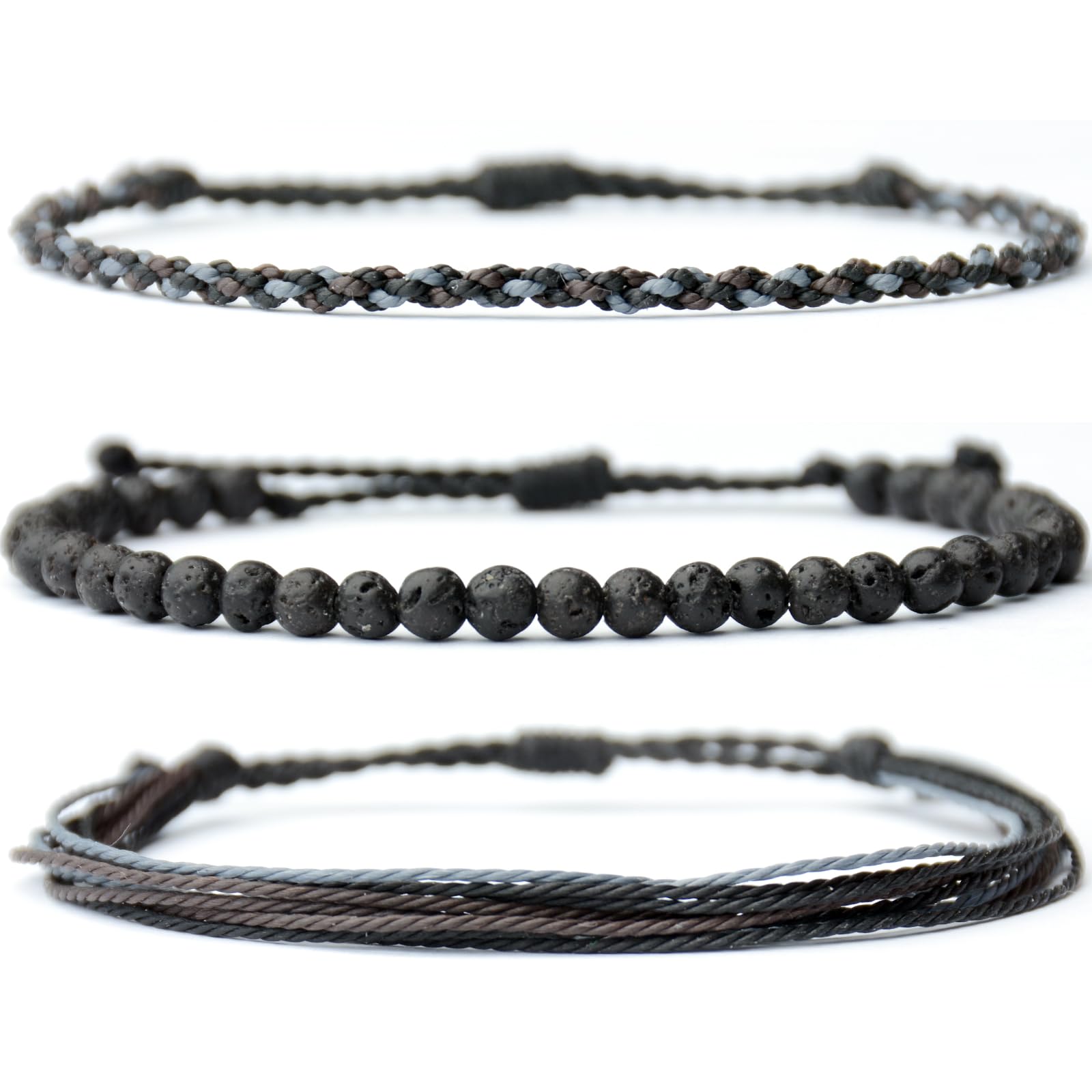 Mezcla Vida Handmade Natural Stone Beaded Healing Bracelet Gift for Men Adjustab