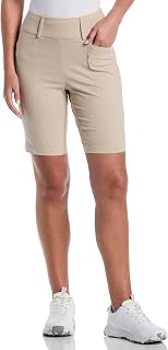 PGA Tour Womens 9.5” Pull-on Golf Shorts with Tummy Control, Performance Stretch, Moisture-Wicking, Sun ProtectionGolf Pants