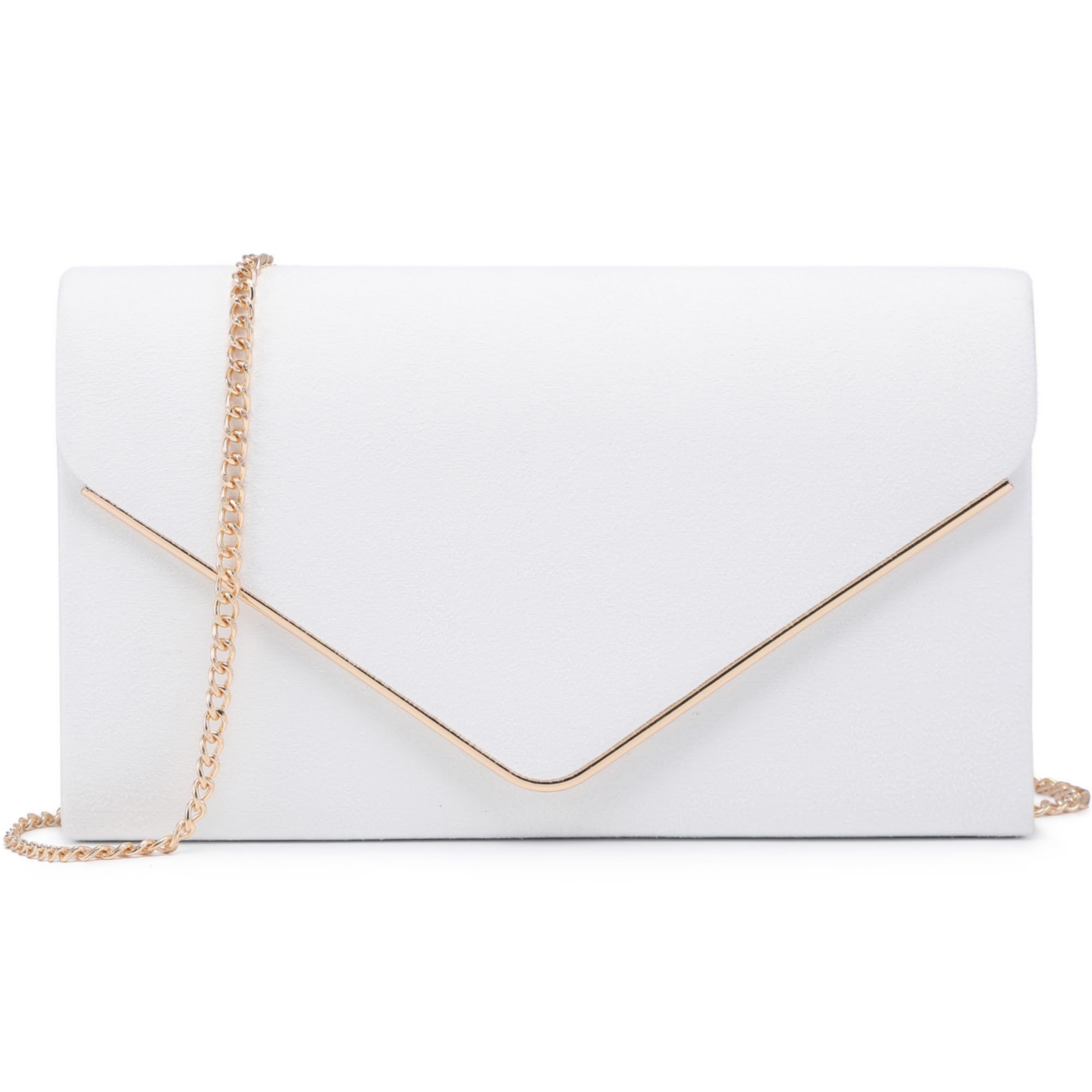 Dasein Women Faux Suede Clutch Purse Evening Bag Bridal Formal Handbag