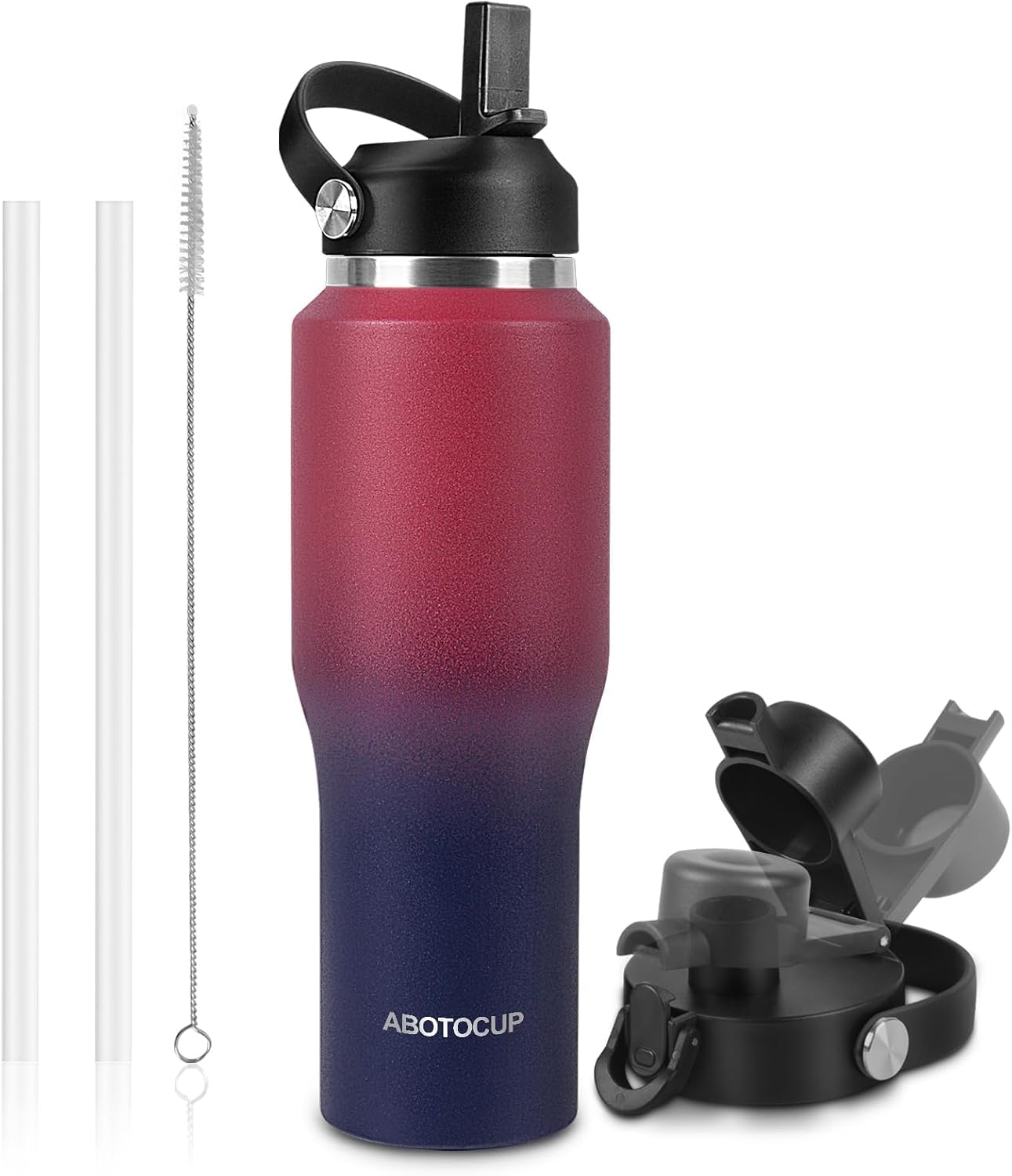 40oz Water Bottle with Powder Coated, Fit in Any Car Cup Holder, Water Bottle wi