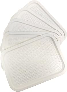 ABBAware Set of 5 Rattan Design Lids for Storage Basket 9 L, White, Made from Recyclable Polypropylene for the Environment