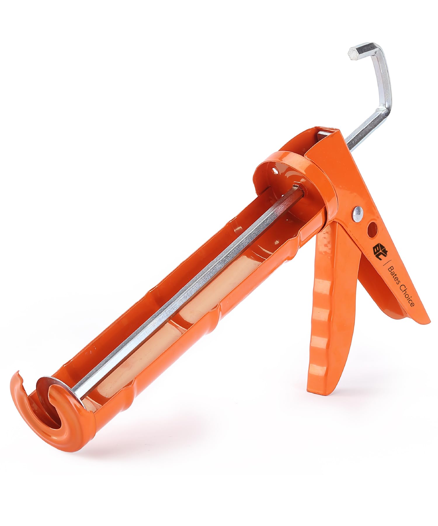 Bates- Caulking Gun, 10:1 Thrust Ratio, Orange, No Drip Sealant Gun | Silicone A