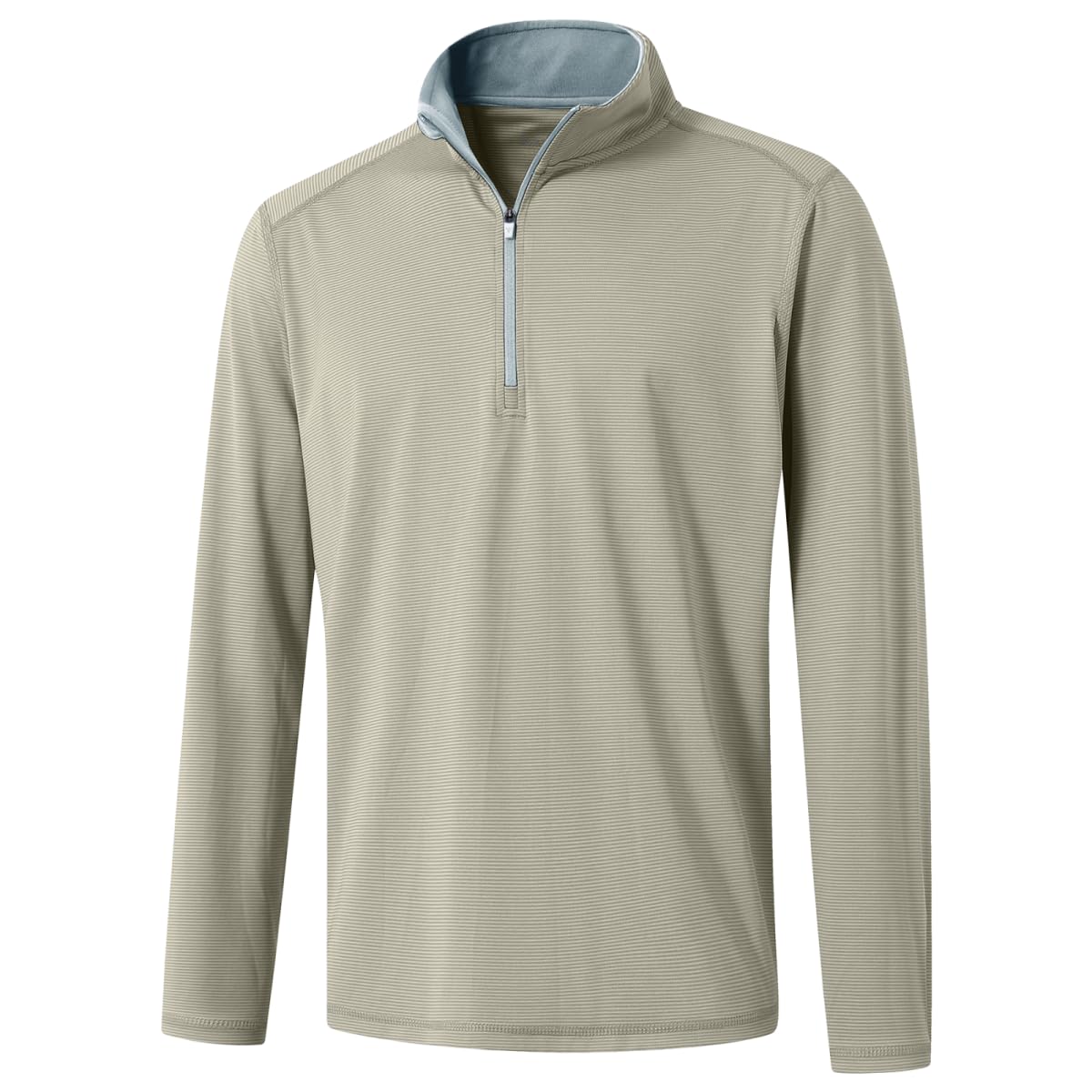M MAELREG Quarter Zip Pullover Men Performance Dry Fit Stripe Mock Neck Midlayer