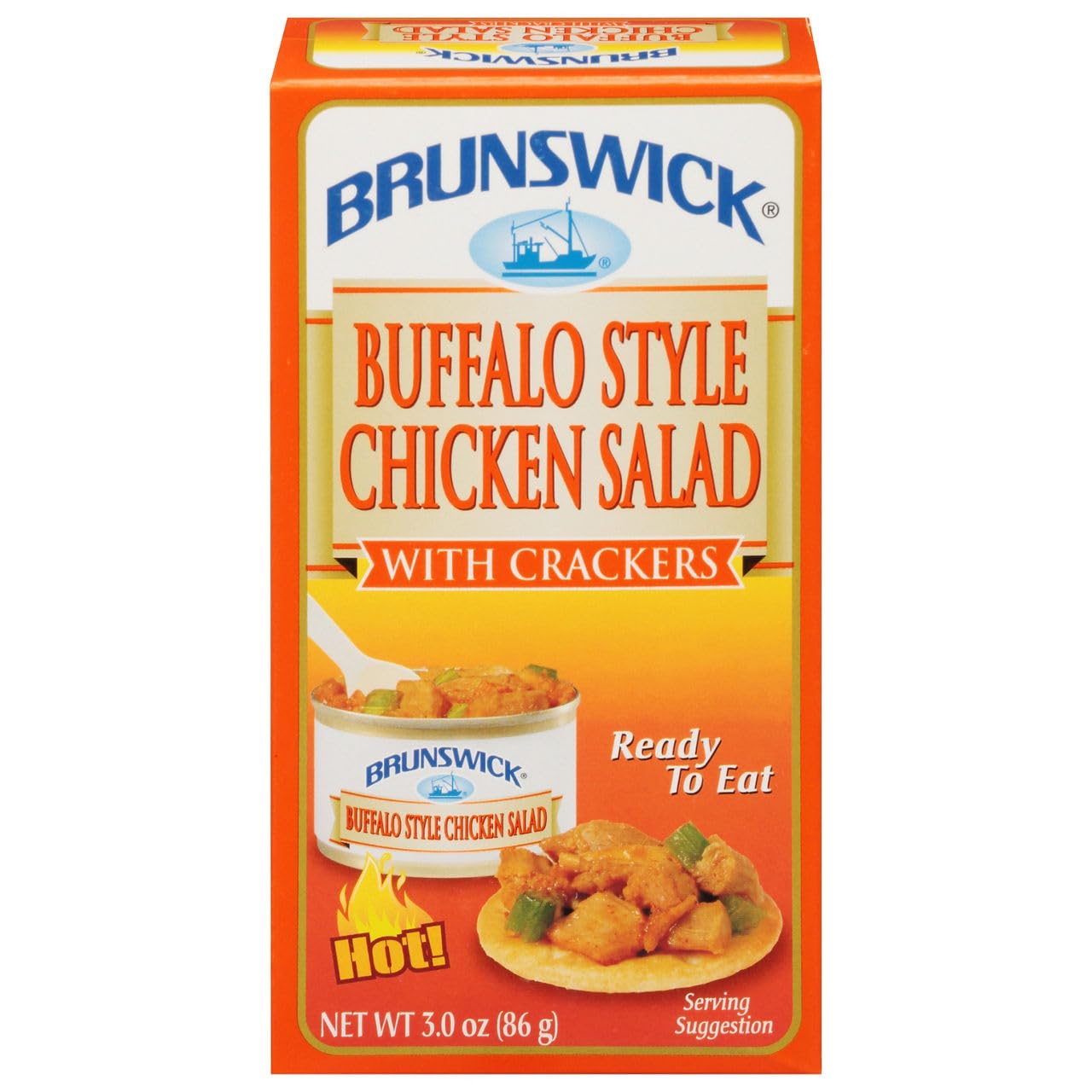 Brunswick, Ready To Eat Buffalo Chicken Salad Kit, 3 Ounce