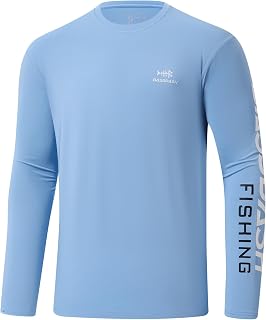 BASSDASH Men’s UPF 50+ Sun Protection Long Sleeve Shirts Quick Dry Performance SPF UV Shirt for Outdoors Fishing Hiking FS31M