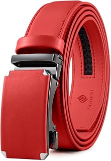 DOOPAI Men's Genuine Leather Automatic Ratchet Belt 35 cm Wide