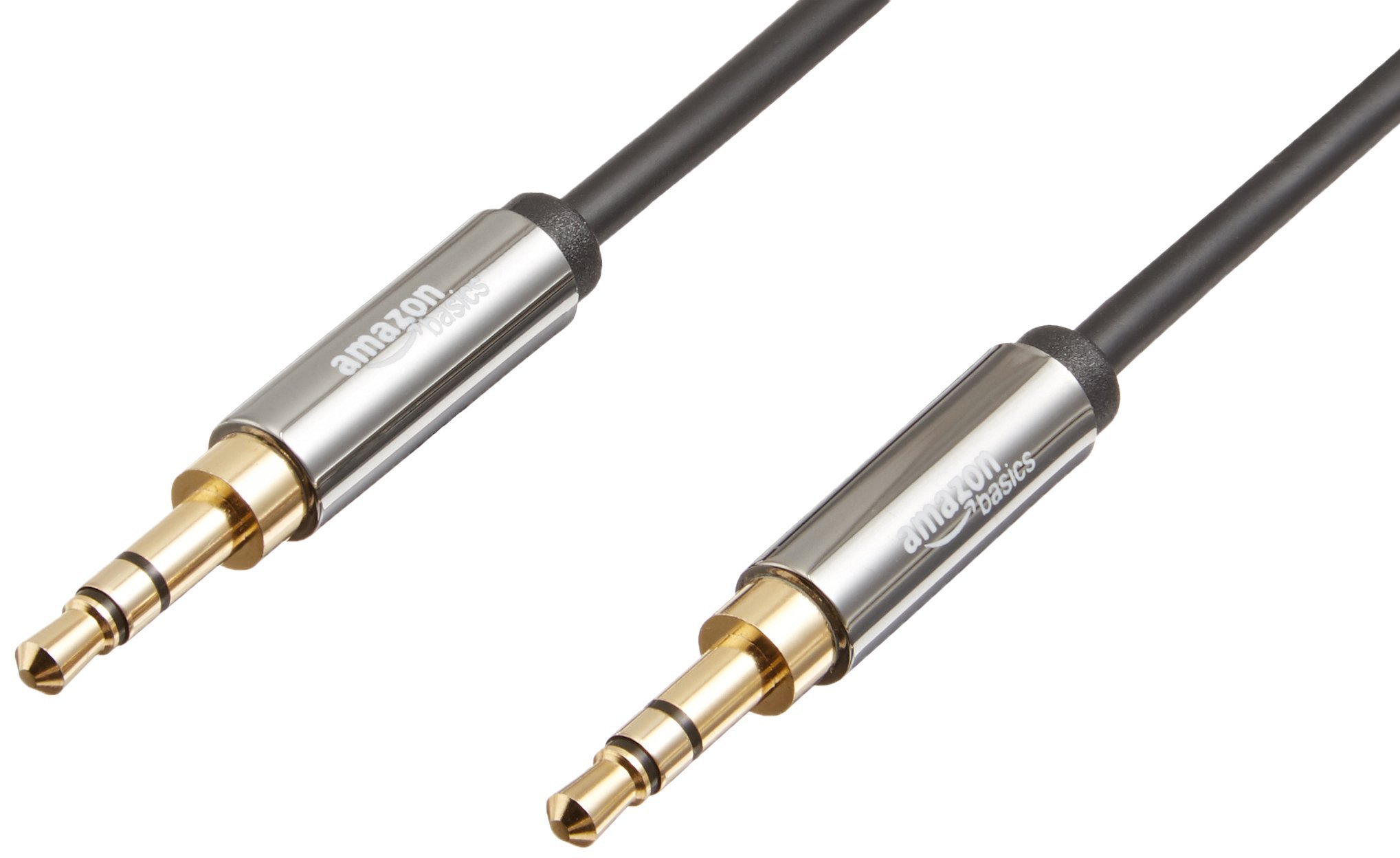Amazon Basics 3.5mm Male-to-Male Stereo Audio Cable for Speakers, Home Stereos, 