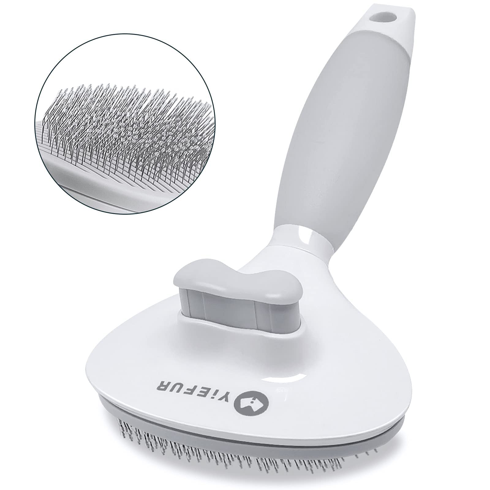 Cat Brush for Shedding, Self Cleaning Brush for Long & Short Hair Cats | Removes