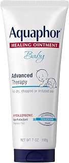 Aquaphor Baby Advanced Therapy Healing Ointment Skin Protectant, 7 OZ | Baby Skin Protectant with Petrolatum for Chapped or Dry Skin, Drool Rash and Diaper Rash, Hypoallergenic, Fragrance Free
