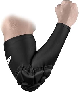EULANT Elbow Pads with Padded, Compression Arm Sleeve for Adult, Elbow Forearm Pads for Football Basketball Soccer