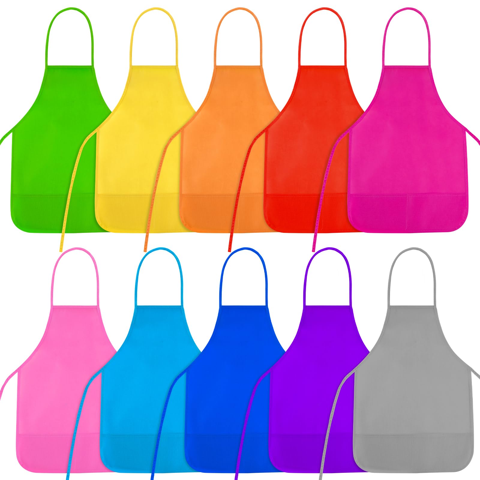 NACHLYNN 10/20/30 Pcs Kids Painting Apron Kid Art Aprons Toddler Paint Apron Smo