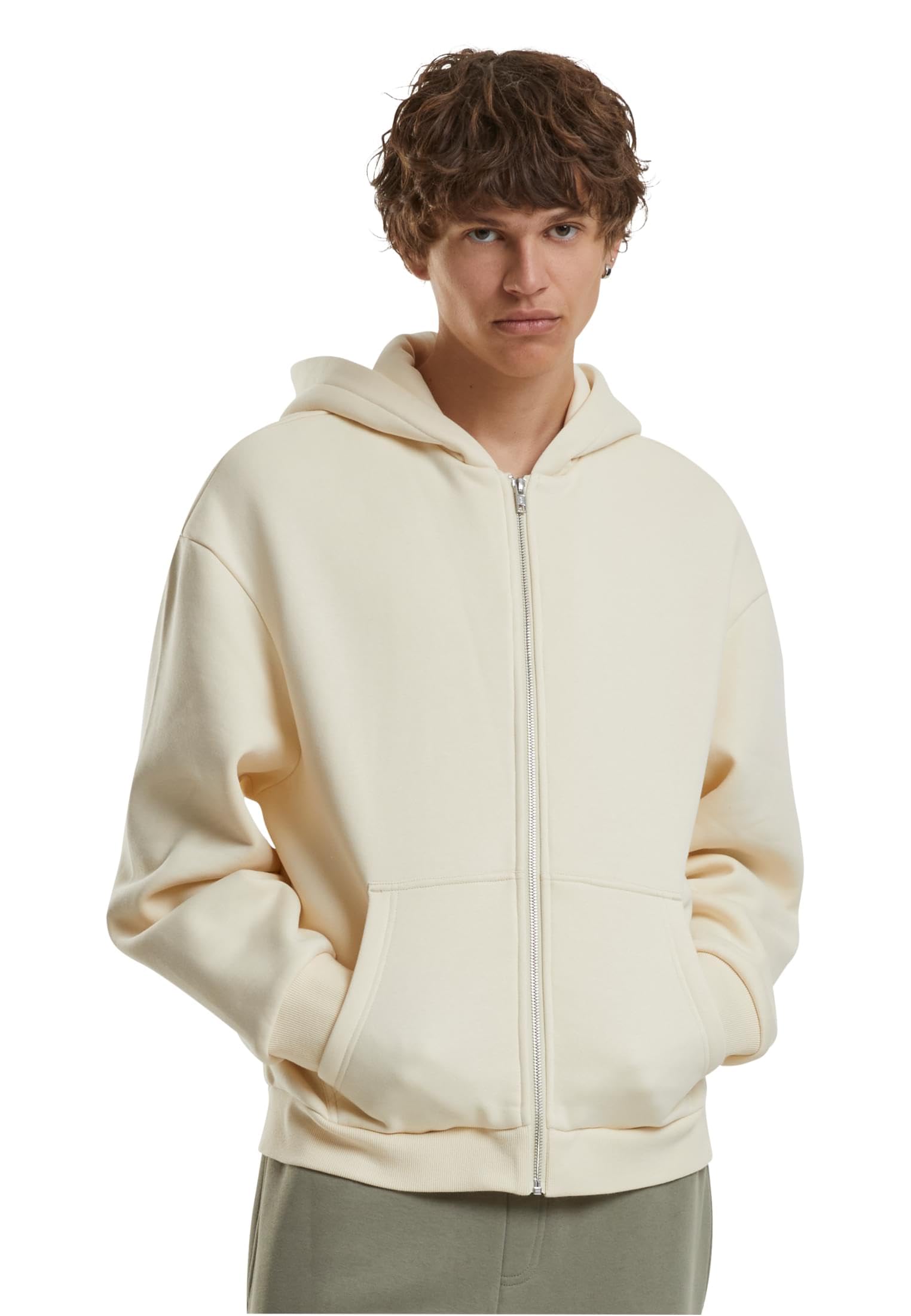 Build Your Brand By285-Fluffy Zip Hoody Men's Hooded Sweatshirt (Pack of 1)