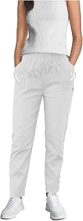 URBAN STITCH Trouser for Women UK Casual Full Length Elasticated High Waist Pants with Stretch Light Weight Summer Straight fit Ladies Pants