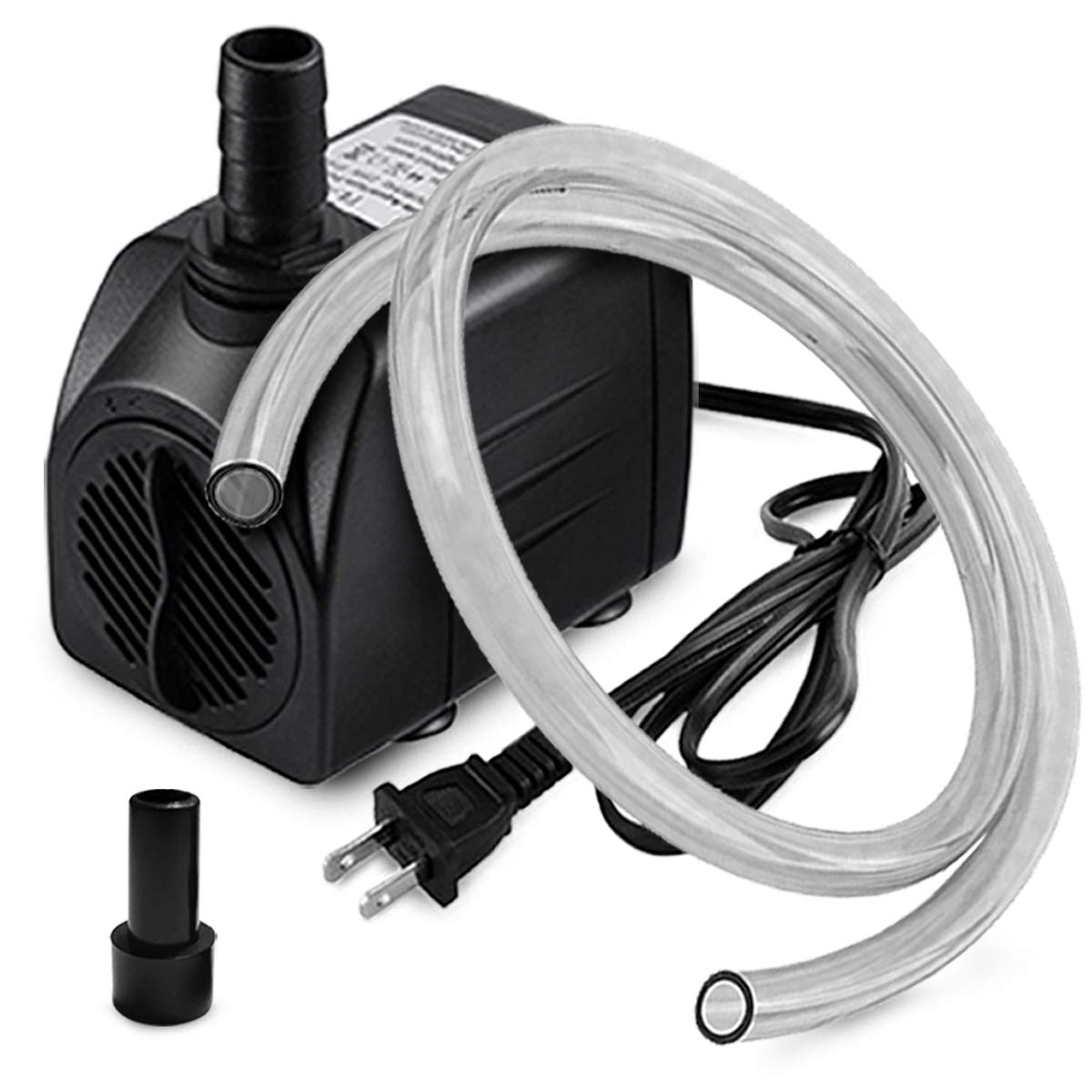 PULACO 160GPH Small Submersible Water Pump with 3.3 ft Tubing | 10Watt Ultra Qui