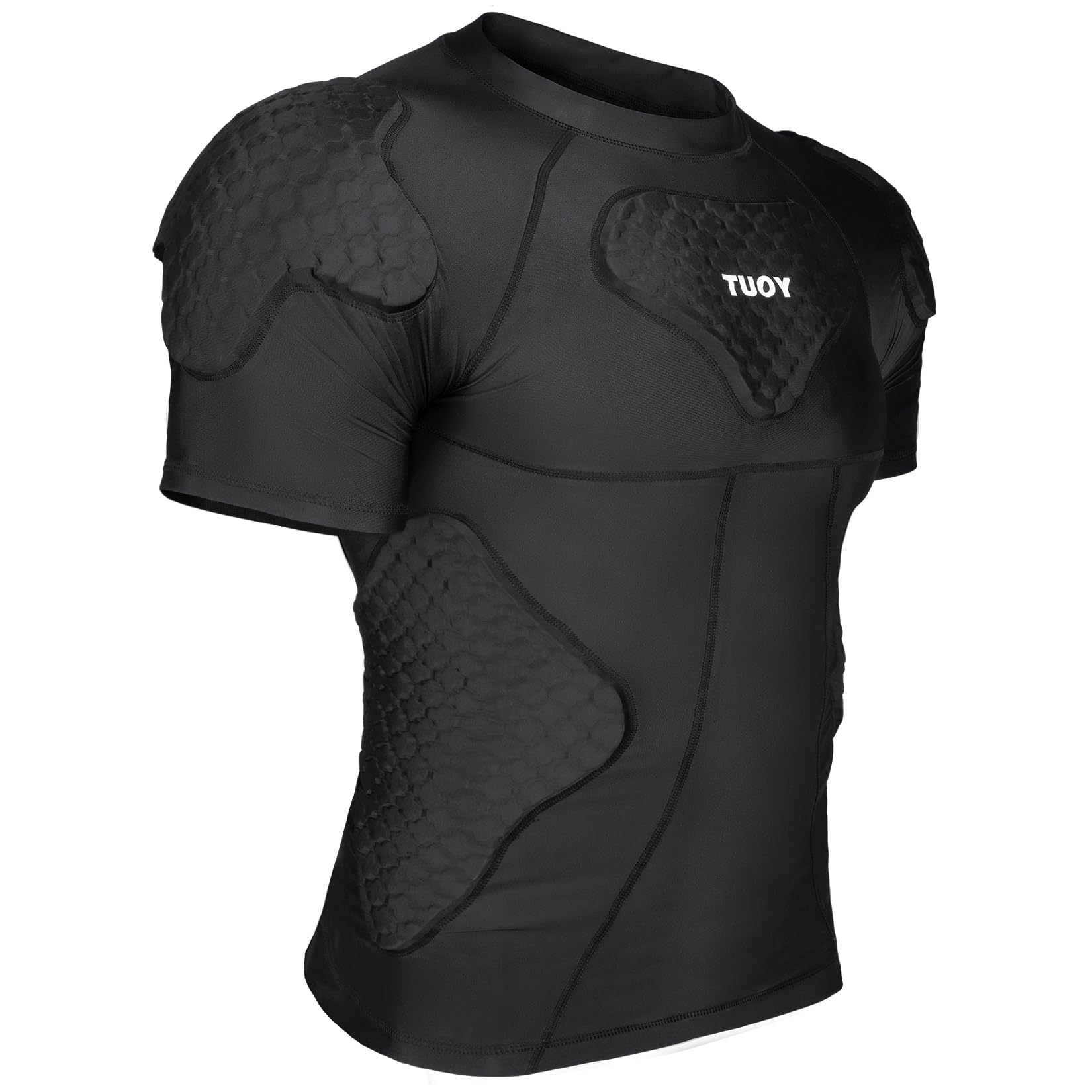 Mens Football Rib Protector with Pads Adult Protective Undershirt Heart Guard fo