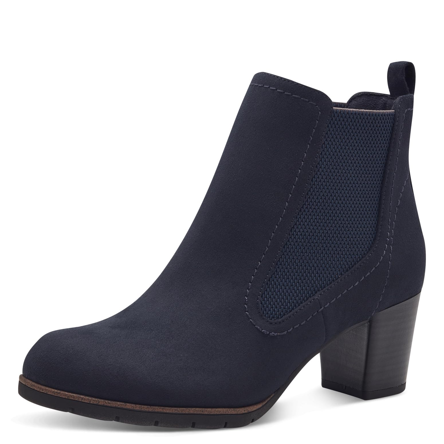 MARCO TOZZI Womens Black Heeled Pull On Boot