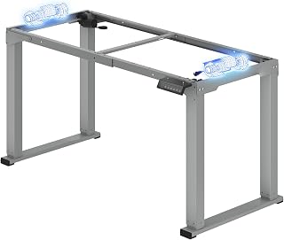 FLEXISPOT Height Adjustable Desk Frame - 4 Legs Frame with Double Motor, Maximum Stability, Height Adjustable 71.5-118.5cm, Ideal for Office and Home