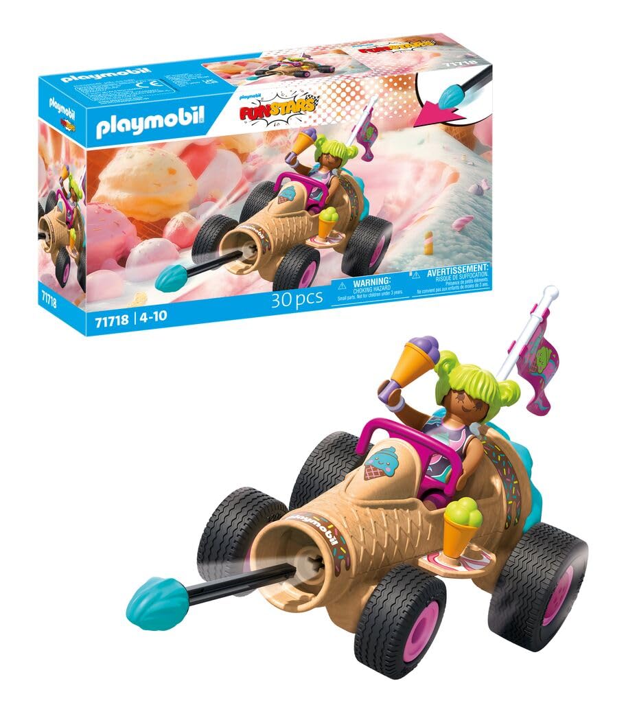 Playmobil | Fun Stars | Racing ice cream cone | Toy from 4 years | Gift for chil