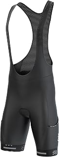 FDX Men's Cycling Bib Shorts with 4D Gel Chamois Pad & Cargo Pockets