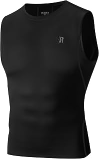 Runhit Compression T-Shirt Sleeveless Mens Tank Top Athletic Muscle Shirts For Men