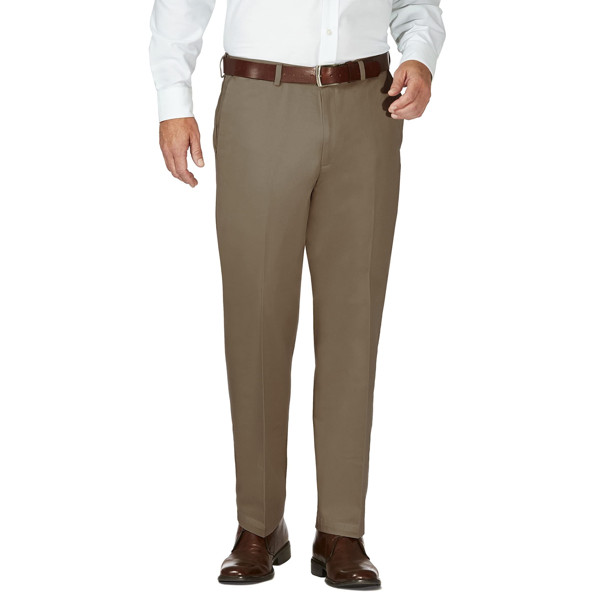Haggar Men's Work to Weekend Hidden Expandable Waist No Iron Casual Pant - Flat 