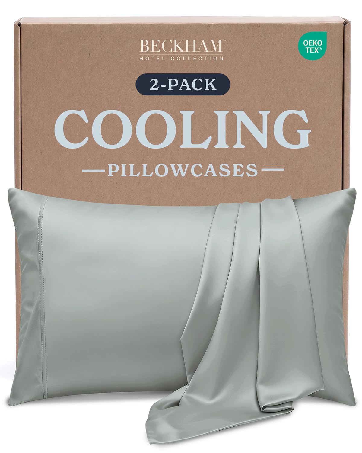 Beckham Hotel Collection Cooling Pillowcases for Hot Sleepers, King Size Set of 